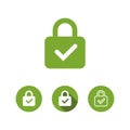 Simple padlock security flat icon line vector Royalty Free Stock Photo