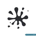 Black Color Simple Paint Splash Icon Vector Template Illustration Design Royalty Free Stock Photo