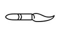 Simple Paintbrush Outline Icon Art Creative Tool Graphic vector design Generative AI Royalty Free Stock Photo