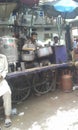 This is a simple PakistanI shop built on a cart . Royalty Free Stock Photo