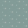 Simple pale seamless pattern with light polka dot on green background