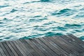 simple panoramic background wallpaper pattern of wooden deck floor sea waterfront perspective foreshortening material surface with