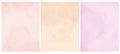 Pastel Color Watercolor Style Vector Blanks.