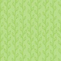 Simple pattern with green vertical branches and leaves; greeb floral design.