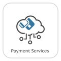 Simple Payment Services Vector Line Icon Royalty Free Stock Photo
