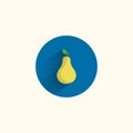 Simple pear vector flat icon
