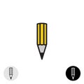 Simple pencil icon. Black stroke style.