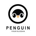 simple penguin logo design template illustration