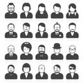 Simple people avatars and userpics Royalty Free Stock Photo