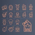 Simple vector illustration with ability to change. Simple people icons