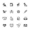 Simple Pet Vet icons Royalty Free Stock Photo