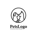 Simple pets logo design template