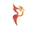 Simple Phoenix Logo Vector Design