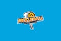 Simple pickleball club logo which looks attractive and dynamic