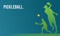 Simple pickleball player background illustration design