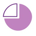 Simple Pie Chart Diagram Icon Illustration representing Data Analysis Royalty Free Stock Photo