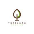 simple pine tree logo icon vector template