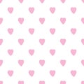 Simple pink hearts seamless pattern. Valentines Day backdrop Royalty Free Stock Photo