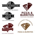 Simple Pizza and Burritos Logo and Icon
