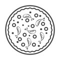 Simple pizza delicius icon Royalty Free Stock Photo