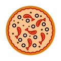 Simple pizza delicius icon Royalty Free Stock Photo