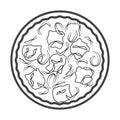 Simple pizza delicius icon