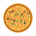 Simple pizza delicius icon