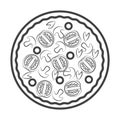Simple pizza delicius icon Royalty Free Stock Photo