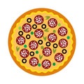 Simple pizza delicius icon Royalty Free Stock Photo