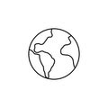 Simple planet icon. Earth sign. World symbol