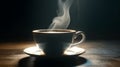 Simple pleasure, Delight in the simplicity of a steaming coffee cup, a moment of bliss