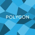 Simple polygon shape on blue color background
