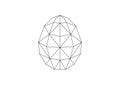 Simple polygone vector art of easter egg