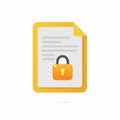 Locked Document Icon for Data Protection Royalty Free Stock Photo