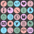 Simple pregnancy icons Royalty Free Stock Photo