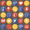 Simple pregnancy icons Royalty Free Stock Photo