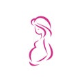 Simple of pregnant symbol Royalty Free Stock Photo