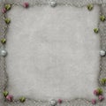 Simple pretty fairytale frame grey background