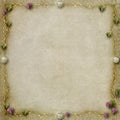 Simple pretty fairytale frame sepia background