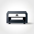 Simple Printer Icon, MFP Isolated, Laser Print, Inkjet Printer Icon for Web, Advertising, Layout Design, AI