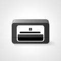 Simple Printer Icon, MFP Isolated, Laser Print, Inkjet Printer Icon for Web, Advertising, Layout Design, AI