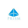 Simple prism text triangles geometric logo vector Royalty Free Stock Photo
