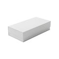Minimalist white rectangular box on white background Royalty Free Stock Photo