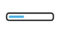 Simple Progress Bar Loading Vector Outline Icon, vector design Generative AI Royalty Free Stock Photo