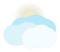 PUFFY BLUE CLOUDS ILLUSTRATION VECTOR