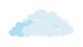 Simple Puffy Cloud Vector for Weather and Sky Designs, vector design Generative AI Royalty Free Stock Photo
