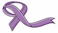 Simple Purple Awareness Ribbon for Various Causes, Support Unity, vector design Generative AI Royalty Free Stock Photo