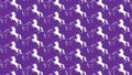 Simple purple background with some unicorns Royalty Free Stock Photo