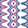 Simple purple blue scalloped seamless pattern