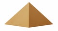 A simple pyramid shape with a smooth, solid texture and a uniform tan color. The Royalty Free Stock Photo